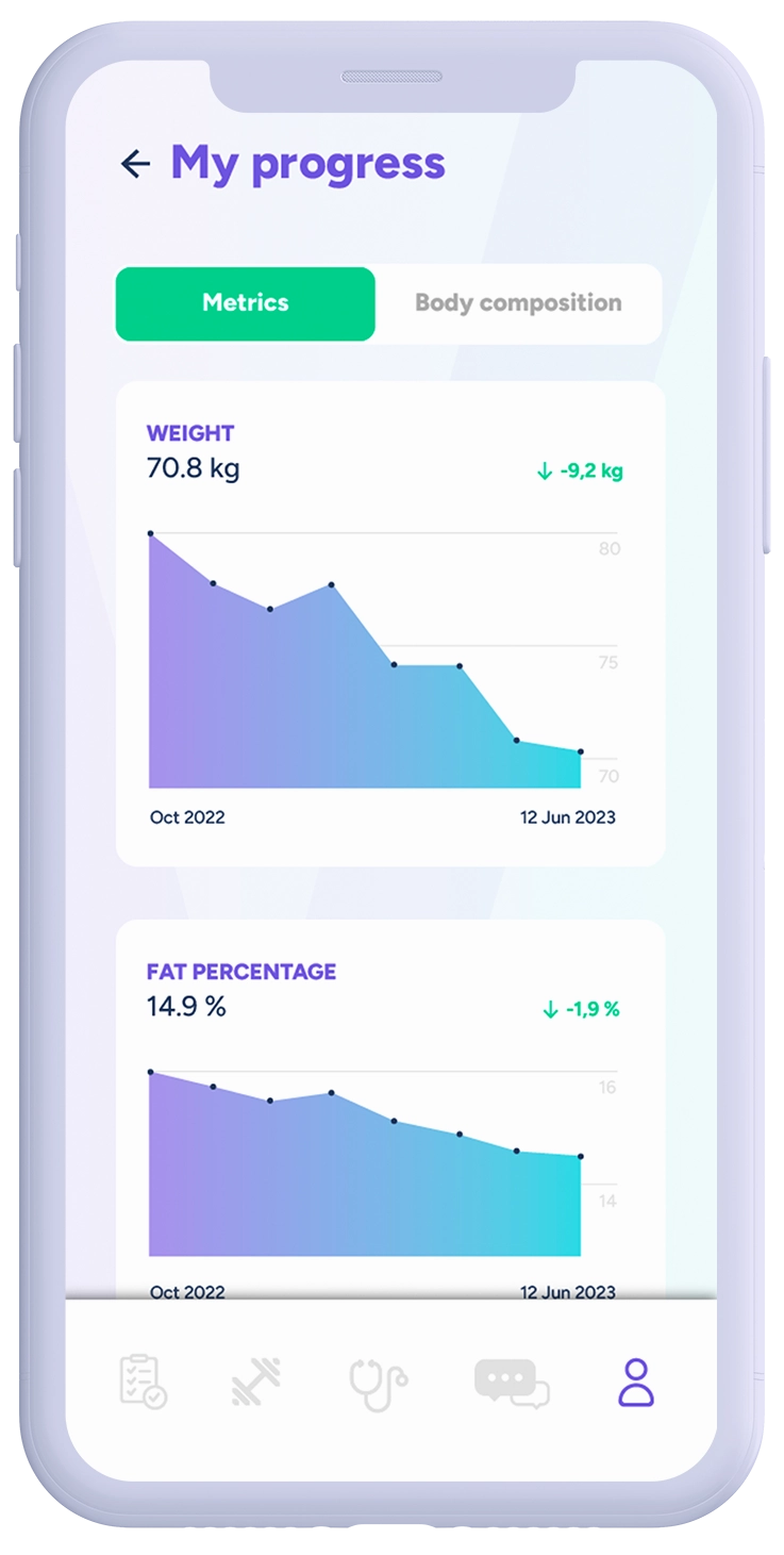iPhone with VORA app and a tracking screen